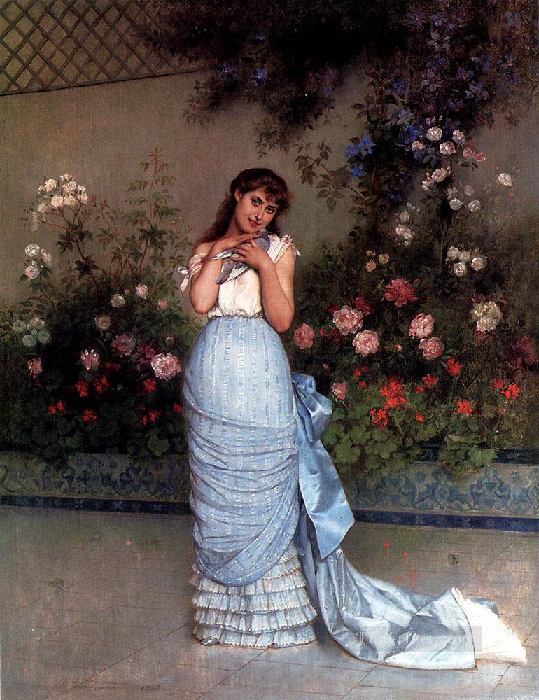 エレガントな美しさの女性 オーギュスト・トゥルムーシュ油絵